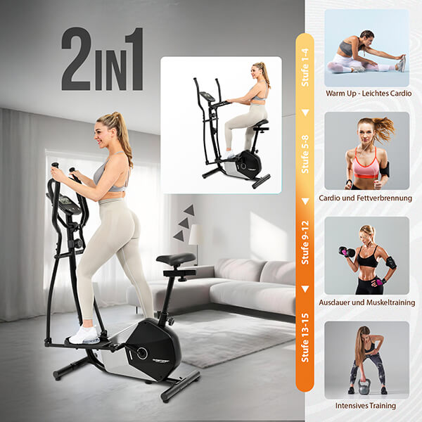 Crosstrainer CT 6: 
Mehr Power, mehr Komfort – 2in1

